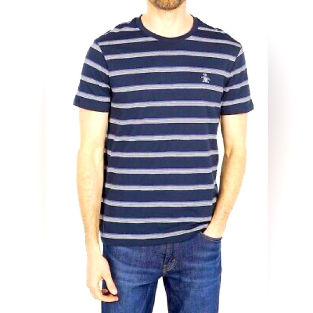 Vintage Original Penguin Retro Striped Blue and Grey Design is a favourite. XL